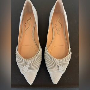 Nina Sparkly Silver Flats